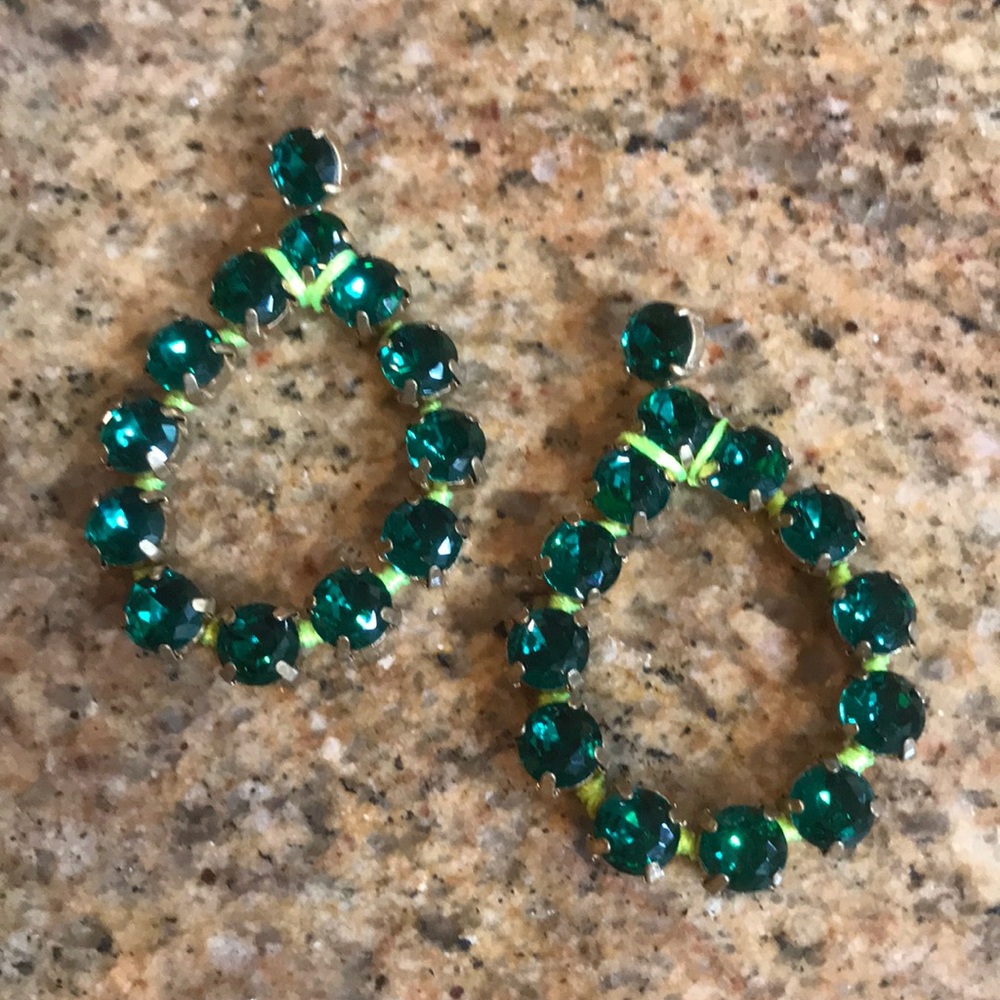 Stella & Dot Neon Dream Earrings geeen